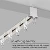 TUJOBA Curtain Track Bendable Curtain Pole System Embedded, Easily Cut Ceiling Curtain Track Set with Roller Hooks, Heavy Duty Curtain Rod Hidden for Living Room (Size : 3m(9.8ft)) view 3