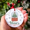2025 Christmas Ornaments - Personalized Baby's First Christmas Ornament - Baby Name Christmas Ornament - Christmas Keepsake Ornament for Girls - 2025 Christmas Ornament Personalized - Retro Snowglobe view 2