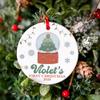 2025 Christmas Ornaments - Personalized Baby's First Christmas Ornament - Baby Name Christmas Ornament - Christmas Keepsake Ornament for Girls - 2025 Christmas Ornament Personalized - Retro Snowglobe view 3