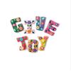 Annie Selke Limited Edition Holiday Embroidered Letter Ornament, J, Multi Floral Pattern view 2