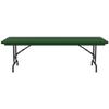 Pemberly Row 22-32" Adjustable Height Plastic Resin/Metal Folding Table in Green view 1