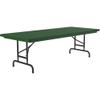 Pemberly Row 22-32" Adjustable Height Plastic Resin/Metal Folding Table in Green view 3
