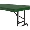 Pemberly Row 22-32" Adjustable Height Plastic Resin/Metal Folding Table in Green view 4