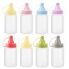 8 Pcs Mini Condiment Squeeze Bottles 1 OZ Ketchup Bottle Plastic Sauce Bottle Honey Mustard Salad Dressing Sauce Bento Box Container view 1