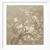 ART.COM Wall Art Print White Cherry Blossom I Neutral Crop Bird on White Frame by Danhui Nai, 24x32 view 2