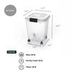 HANAMYA 40 LB Rice Storage Container with Measuring Cup, BPA free, For Rice | Grain | Pet Food | Flour, 2 count, Clear & Black view 3