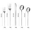 Stainless Steel Tableware, Steak Knife and Fork, Western Food Titanium Plated Knife, Fork and Spoon, Gift Box view 3