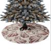 2023 Christmas Tree Skirt, Halloween Xmas Tree Ornaments Round 48 Inch, Boo White Ghost Rustic Burlap Xmas Tree Mat for Christmas Decorations Holiday Party view 1