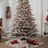 2023 Christmas Tree Skirt, Halloween Xmas Tree Ornaments Round 48 Inch, Boo White Ghost Rustic Burlap Xmas Tree Mat for Christmas Decorations Holiday Party view 4