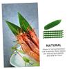 BESTonZON 100pcs Bamboo Leaf Sushi Decor for Sashimi and Meat Plates view 3