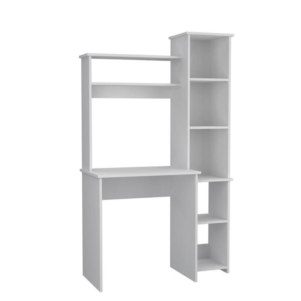 Pemberly Row Contemporary Desk Engineered Wood Desks in White