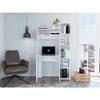Pemberly Row Contemporary Desk Engineered Wood Desks in White view 2