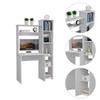 Pemberly Row Contemporary Desk Engineered Wood Desks in White view 4