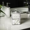 AMG Bath Collections 2-Tier Acrylic Storage Organizer Stackable Countertop Cotton Ball Holder, Jewelry and Cosmetic Storage Clear Compact Design Organizer Storage Pantry Organization view 3