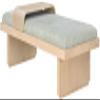 Meridian Furniture 22013Mint Arlington Collection Mid-Century Modern Bench with Soft Mint Green Chenille Fabric, Rich Natural Finish, Solid Wood, Sliding Wooden Tray, 65" W x 26" D x 19.5" H, Green view 4