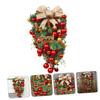 PRETYZOOM Christmas Door Wreath Bow Unique for Decoration for Front Door Living Room Bedroom Garden Xmas Garland Ornament view 2