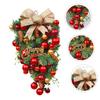 PRETYZOOM Christmas Door Wreath Bow Unique for Decoration for Front Door Living Room Bedroom Garden Xmas Garland Ornament view 4