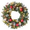 NOLITOY Christmas Wreath Hanging Decor with Lights Versatile Home Party Decoration for Door Wall Fireplace for Festive Atmosphere and Use view 1