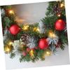 NOLITOY Christmas Wreath Hanging Decor with Lights Versatile Home Party Decoration for Door Wall Fireplace for Festive Atmosphere and Use view 3