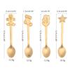 Christmas Spoon Set, 4 Pieces Stainless Steel Spoon for Coffee, Tea, Dessert, Soup, Christmas Tableware with Unique Christmas Stockings, Gingerman, Stars, Snowmen Design (sliver) view 2