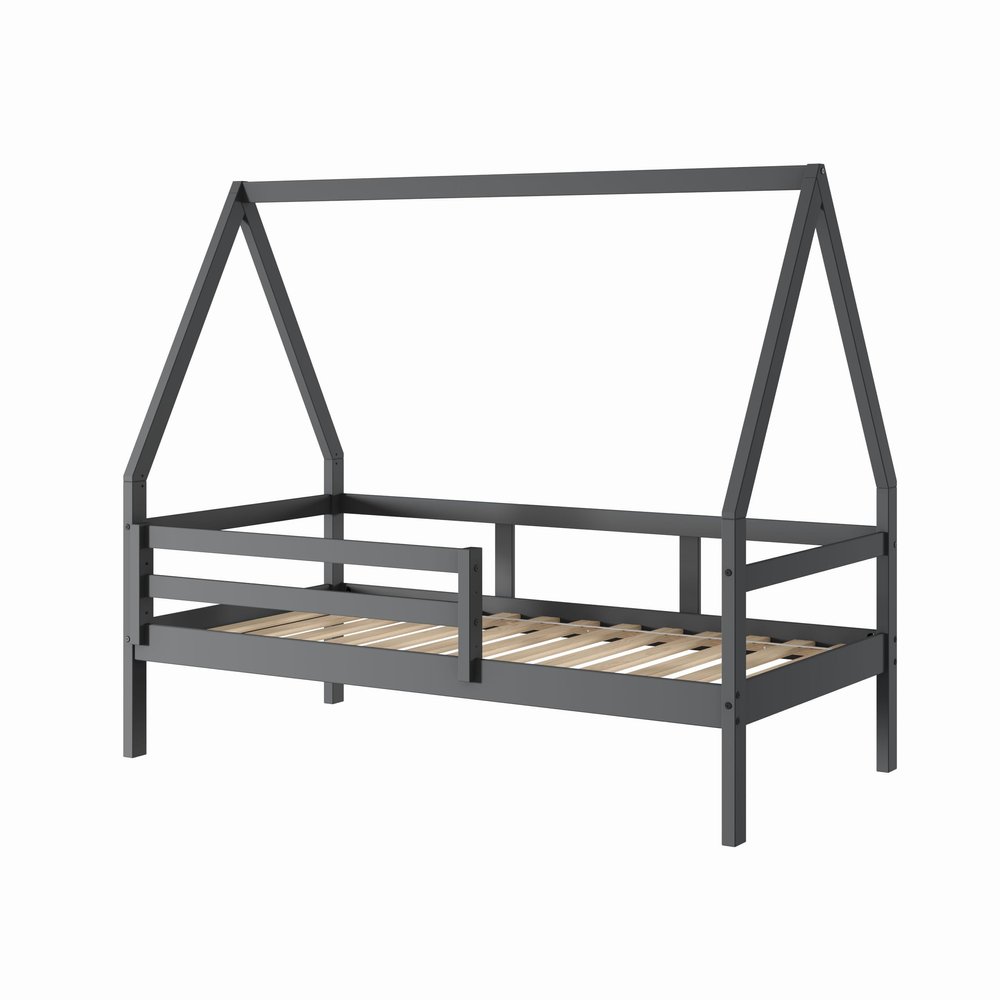 Donco Kids A-Frame Modern Twin Dark Grey House Bed