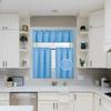 New Versatil 3pc Set Solid Rod Pocket Small Window Panel Dressing Foam Lined Blackout Curtain Treatment Drape (K3) (Turquoise) view 2