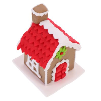 ABOOFAN 1pc Christmas Ornament Polymer Clay Handicraft for Festive Decorations for Cakes and Room Decor Unique Xmas Roof