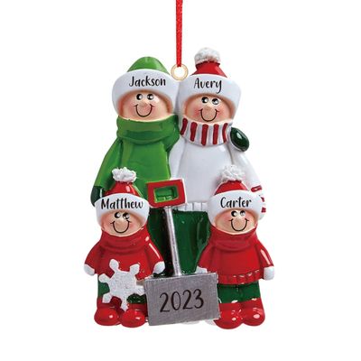 2023 Personalized Christmas Tree Ornament Custom Christmas Ornaments for Tree Personalized Family Name Christmas Ornaments (4 Name)