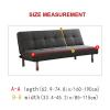 AKbik Armless Sofa Bed Slipcover Couch Cover Without Armrests Stretch Folding Futon Cover Dust-Proof Elastic (Color : Beige, Size : 160-190cm) view 2