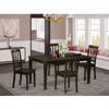 HomeStock Kitchen Table Set with Dining Chairs - Modern Cappuccino Finish - Home Dining Room Furniture view 1