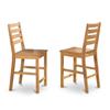 HomeStock Counter Height Dining Set - 5 Piece Kitchen Table & Chairs - Modern Wood Design view 3