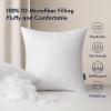 MIULEE 18x18 Inch Outdoor Pillow Inserts, Pack of 4 Waterproof Pillows view 2