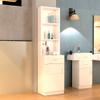 Bathroom Tall Cabinet, Storage Cabinet with Open Shelves & Single Door, Floor Freestanding Tall Cabinet, Narrow Corner Organizer Tower Rack for Bathroom, Living Room, White 70.08"H x 13.39"W x 13"L view 2