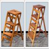 Wooden Folding Stepladder Wood Folding Step Stool for Adults & Kitchen Ladders Small Foot Stools Portable Shoe Bench/Flower Rack Durable (Wood Color1 3 Steps) view 1