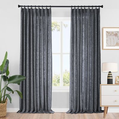 DotheDrape Pinch Pleated Light Filtering Curtains 90 inches Long, 1 Panel
