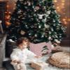 Christmas Snowman Christmas Tree Collar Tree Box Stand Cover,Artificial/Pencil/Silm/Skinny Tree Ring 4 Packs Collapsible Tree Skirt for Christmas Xmas Tree,Rustic Blush Pink Snowflake 14.5"x10" view 2