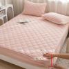 FCLDESHOP Fits Mattress Perfectly Fitted Sheet,Pure Cotton Non-Slip Quilted Mattress Cover, Comfortable Bed Cover Suitable for 12"/30cm Deep Mattresses,Pink 1,200 * 200cm+30cm (3pcs) view 2