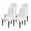 Savannan Dining Chair Covers Set of 4, White Stretch Parsons Chair Slipcovers Protector Removable Chair Covers for Dining Room Home Party Hotel Wedding Ceremony Banquet view 1