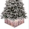 Christmas House Christmas Tree Collar Tree Box Stand Cover,Artificial/Pencil/Silm/Skinny Tree Ring 4 Packs Collapsible Tree Skirt for Christmas Xmas Tree,Blush Pink Romantic Snowflake 17"x10" view 1