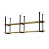 Floating Shelves 2-Tier Ceiling Shelf Hanging Storage Shelving Kitchen Pot Pan Rack Wine Holder Plant Flower Stand Wall Display Racks for Living Room Restaurant Bar (Size : 130x30x80cm) view 1