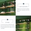 2 Layer Ceiling Mount Shelf Industrial Hanging Wine Rack, Kitchen Storage Shelving Floating Decorations Display Shelves Plant Flower Stand for Wall Decor (Size : 120x30x80cm) view 4