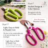 Japanese Floral Scissors - SAKAGEN Hand Creation, Professional Ultra Sharp Flower Shears for Floral Design, Ikebana & Gardening, Made in Japan, F-170 (Pink) view 3