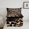 Erosebridal Leopard Print Bedding Set Cheetah Comforter Set,Safari Animal Quilt Jungle Theme Bedding Animal Fur Design Duvet Insert,Luxury Ultra Soft All-Season Brown Down Comforter King Size 3-Piece view 4