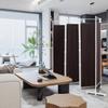 6 Panel Room Divider 6ft Tall Folding Privacy Screen Divider Wall Panels for Room Separation Portable Freestanding Room Partition for Home Office Restaurant Bedroom (Brown) view 3