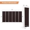 6 Panel Room Divider 6ft Tall Folding Privacy Screen Divider Wall Panels for Room Separation Portable Freestanding Room Partition for Home Office Restaurant Bedroom (Brown) view 4