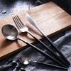 Aimilan 24 Piece Black Silverware Set for 6, 18/10 Stainless Steel Flatware Cutlery Set for Home Kitchen Restaurant, Include Fork Knife Spoon,Dishwasher Safe (24-Piece for 6) view 1
