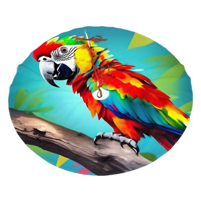 Parrots On Tree Festive Christmas Tree Skirt - Soft and Fluffy White Tree Skirt for,Tree Skirt Christmas Decorations