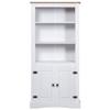 loibinfen Wooden Kitchen Cupboard, White Kitchen Pantry Storage Cabinet, Buffet Hutch Storage Cabinet, Wood Farmhouse Cupboard for Living Room Kitchen, 31.5"x15.7"x66.9" view 2
