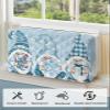 Falaniique Christmas Indoor Air Conditioner Cover for Window Units, Double Insulation Adjustable Waterproof Indoor AC Cover with Elastic Straps Blue Gnomes Winter Snowflake 17'' x 13'' x 3.5'' view 4
