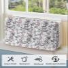 Floral Plant Indoor Air Conditioner Cover for Window Units, Double Insulation Adjustable Waterproof Indoor AC Cover with Elastic Straps Wildflower Leaves Botanical Herbs 21'' x 15'' x 3.5'' view 4